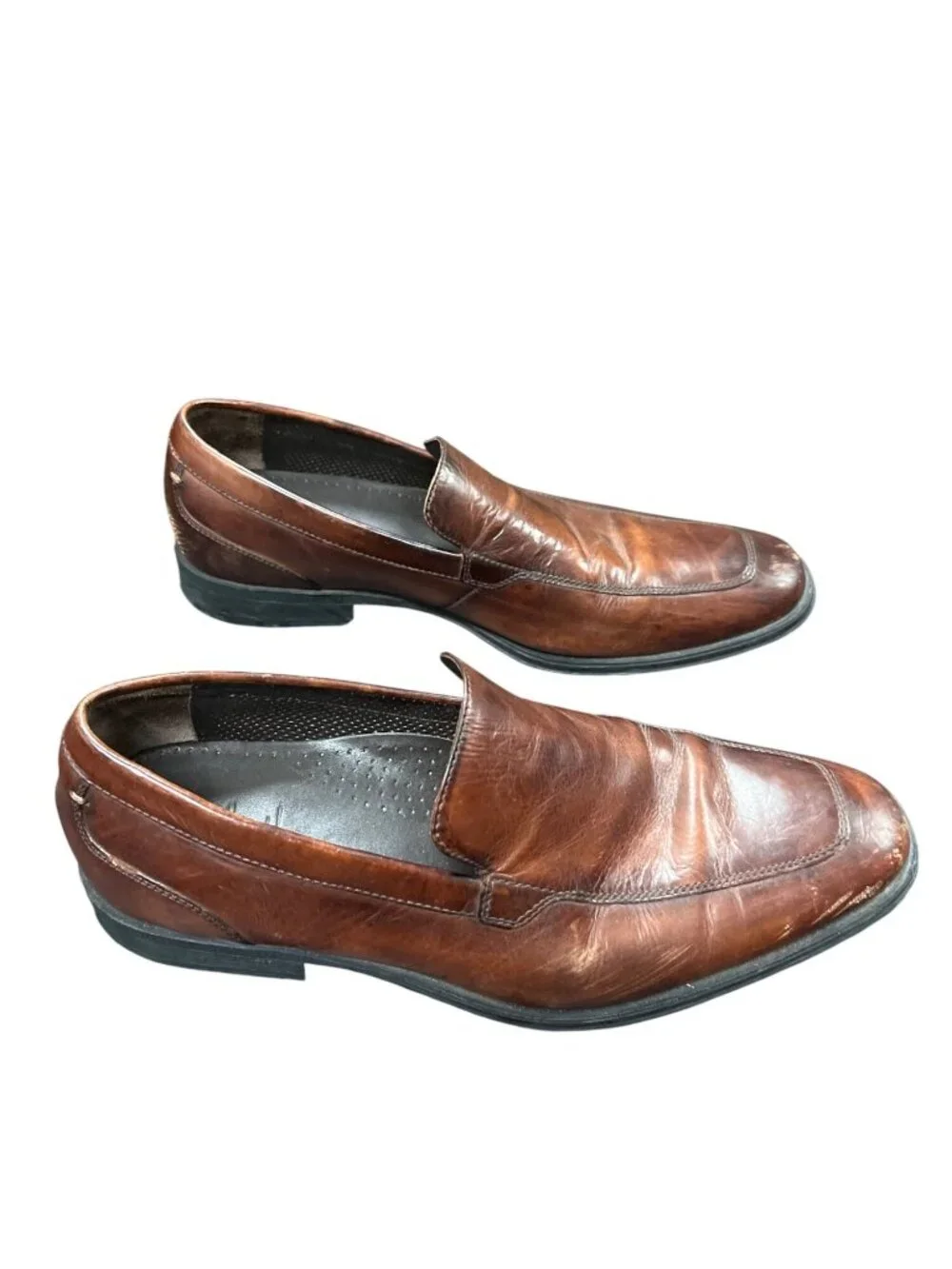 Cole Haan mens brown leather slip on dress loafers shoes sz 8.5M SKU 10-554